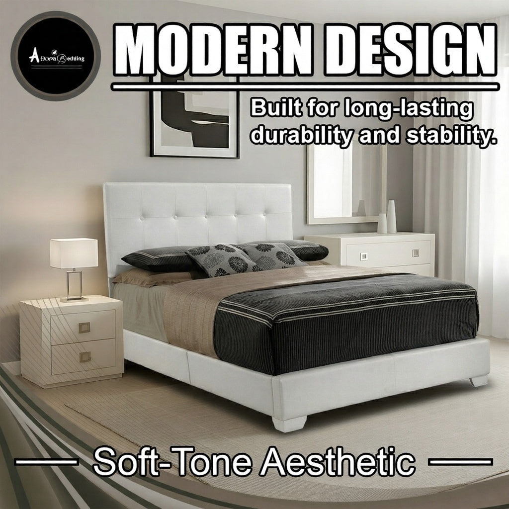 Complete Bed Set – 11" Mattress + 6" Box Spring + Wooden Frame
