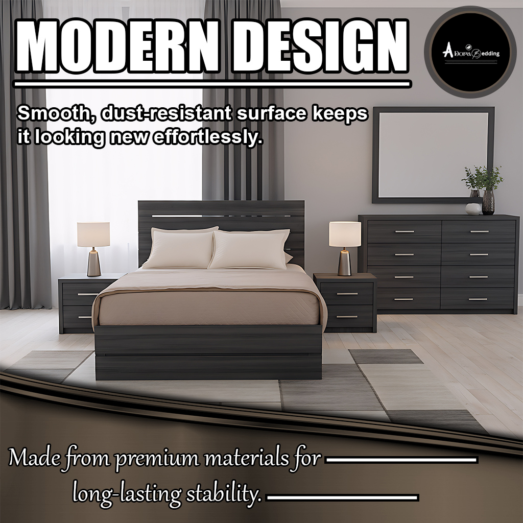 Complete Bed Set – 11" Mattress + 6" Box Spring + Wooden Frame