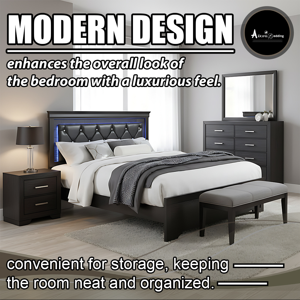 Complete Bed Set – 11" Mattress + 6" Box Spring + Wooden Frame