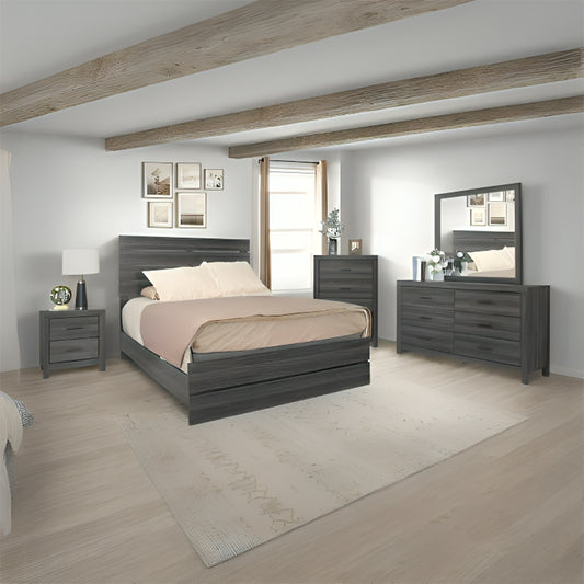 Complete Bedroom Set – Mattress, Box Spring & Bed Frame + Dresser with Mirror, Nightstand & Chest (Twin, Full, Queen, King)