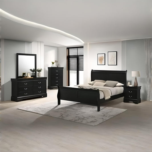 Complete Bedroom Set – Mattress, Box Spring & Bed Frame + Dresser with Mirror, Nightstand & Chest (Twin, Full, Queen, King)