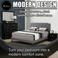 Complete Bed Set – 11" Mattress + 6" Box Spring + Wooden Frame