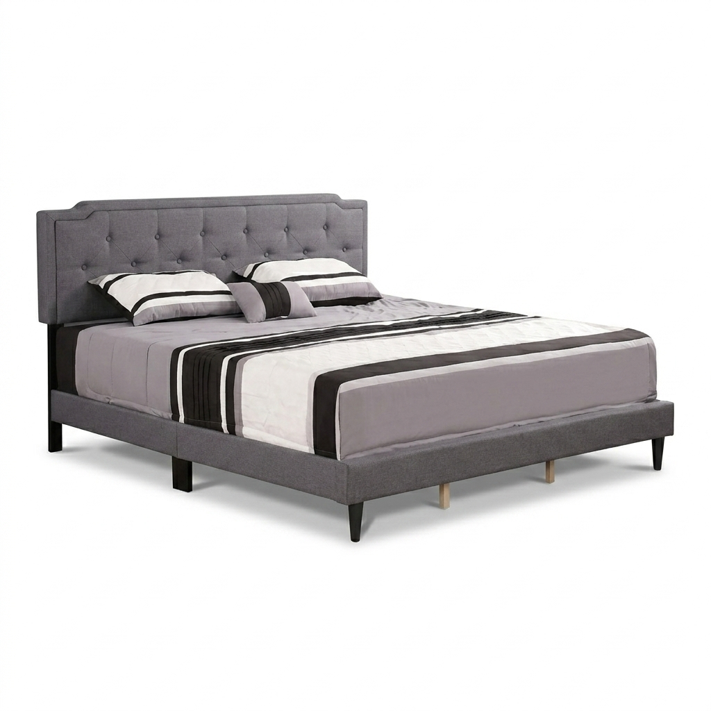 Complete Bed Set – 11" Mattress + 6" Box Spring + Wooden Frame
