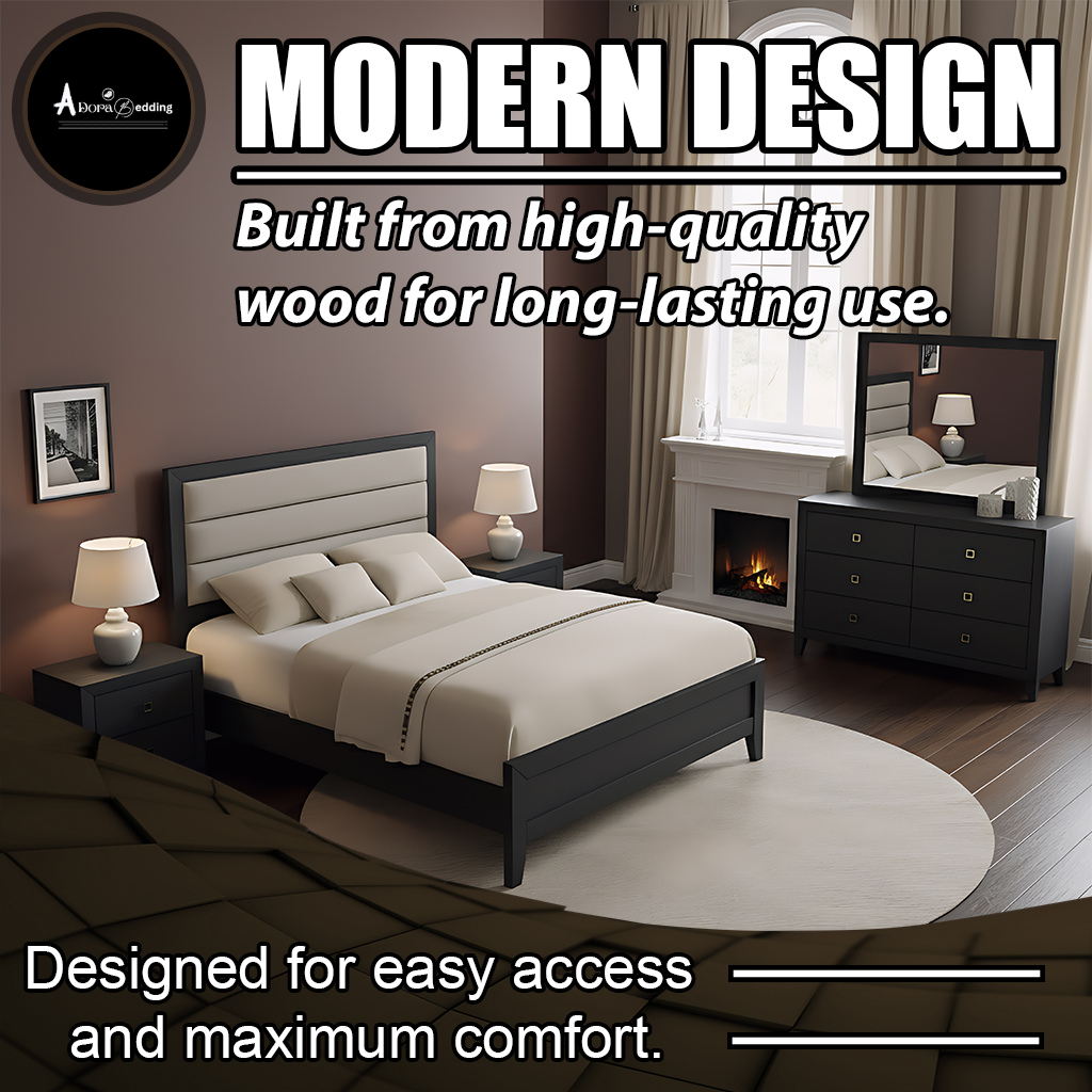 Complete Bed Set – 11" Mattress + 6" Box Spring + Wooden Frame