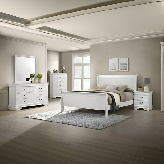 Complete Bedroom Set – Mattress, Box Spring & Bed Frame + Dresser with Mirror, Nightstand & Chest (Twin, Full, Queen, King)