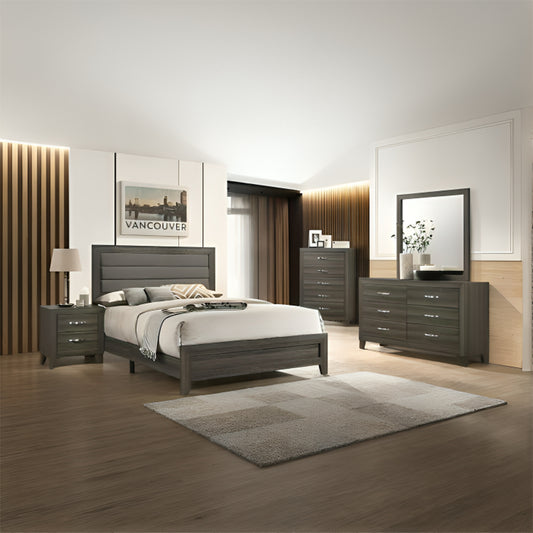 Complete Bedroom Set – Mattress, Box Spring & Bed Frame + Dresser with Mirror, Nightstand & Chest (Twin, Full, Queen, King)