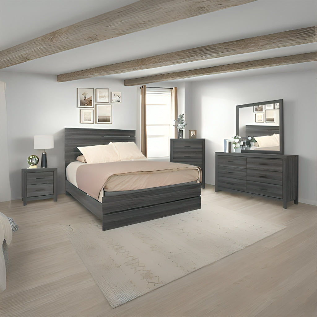 Complete Bedroom Set – Mattress, Box Spring & Bed Frame + Dresser with Mirror, Nightstand & Chest (Twin, Full, Queen, King)