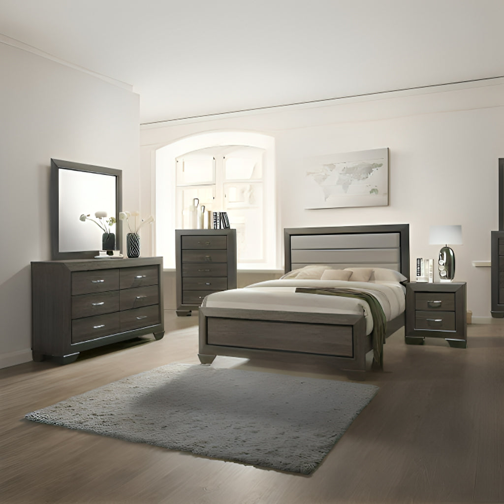 Complete Bedroom Set – Mattress, Box Spring & Bed Frame + Dresser with Mirror, Nightstand & Chest (Twin, Full, Queen, King)